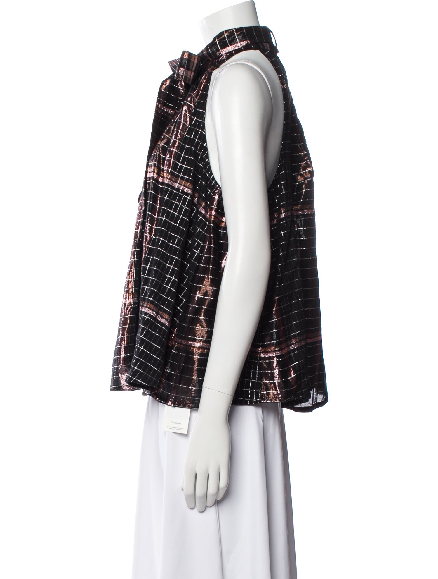 Apiece Apart Printed Mock Neck Blouse