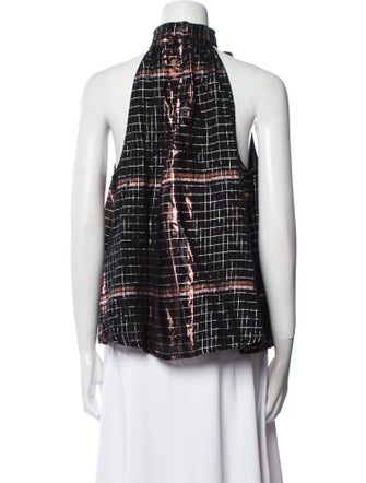 Apiece Apart Printed Mock Neck Blouse