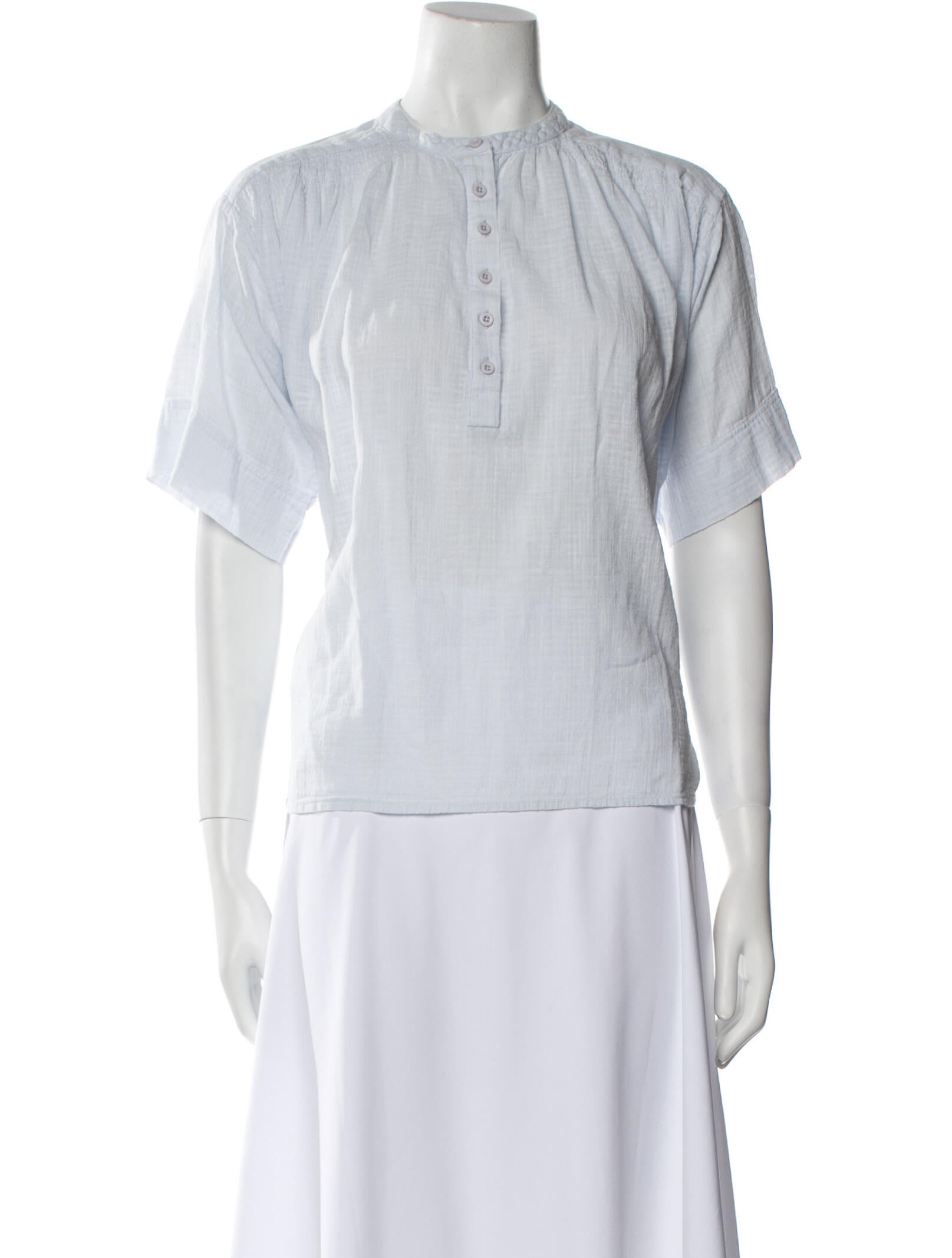 Apiece Apart Mock Neck Short Sleeve T-Shirt