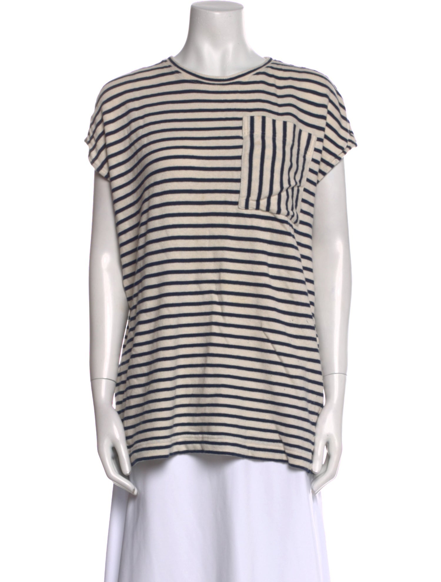 Apiece Apart Striped Crew Neck T-Shirt