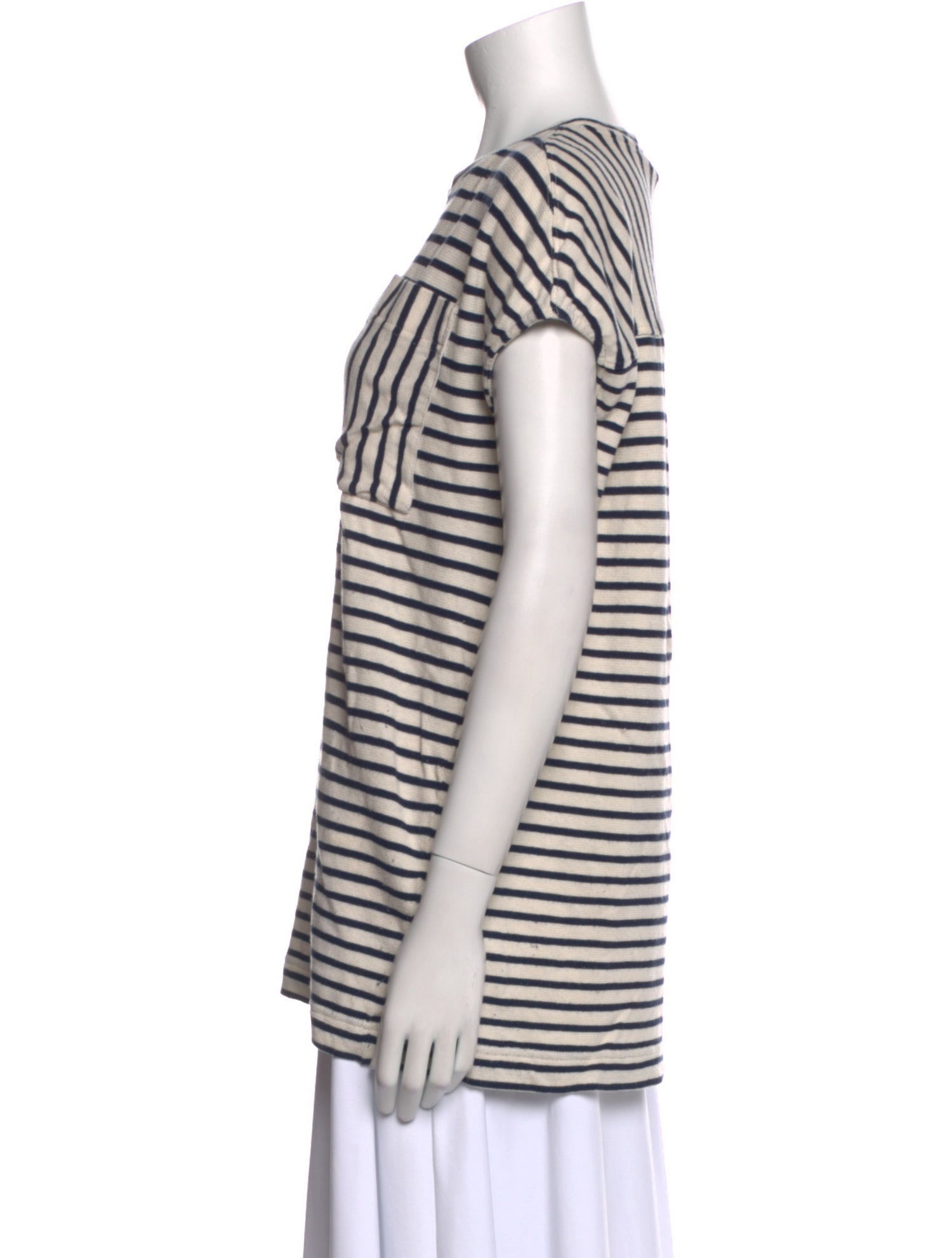 Apiece Apart Striped Crew Neck T-Shirt
