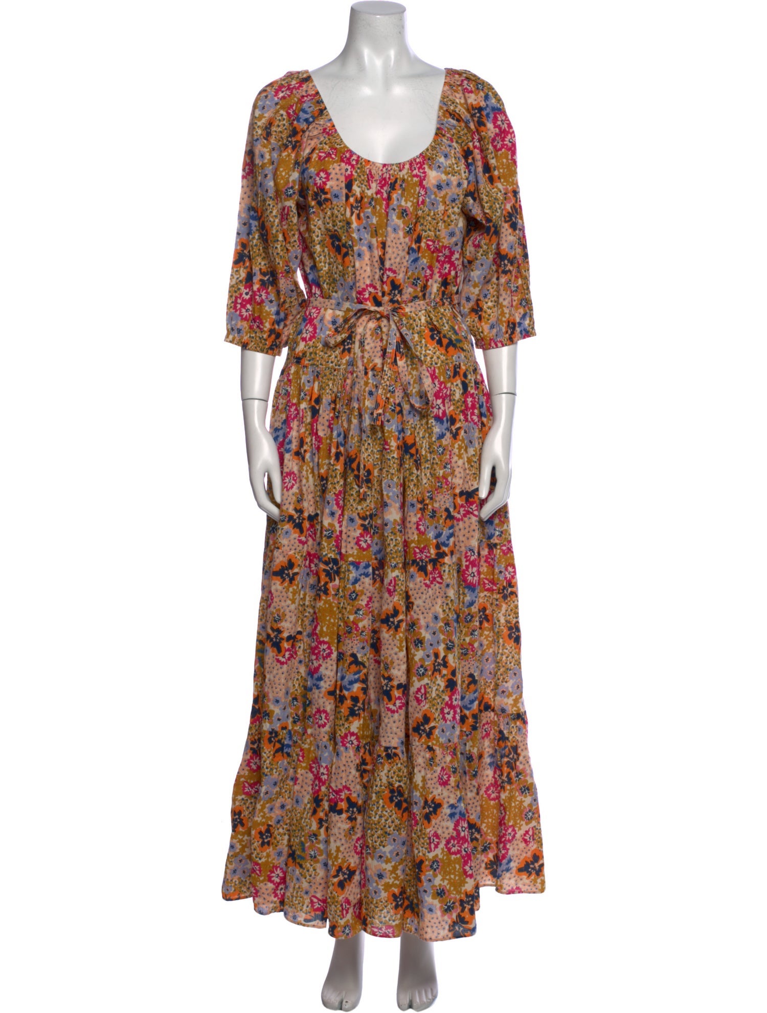 Apiece Apart Floral Print Long Dress