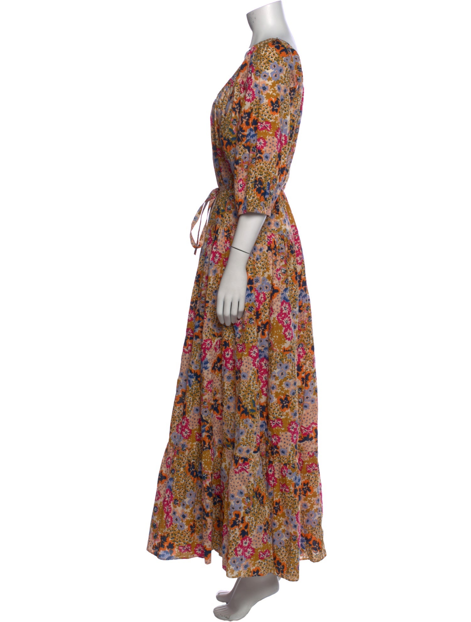 Apiece Apart Floral Print Long Dress