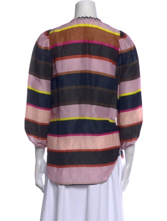 Apiece Apart Linen Striped Button-Up Top