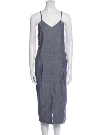 Apiece Apart V-Neck Midi Length Dress