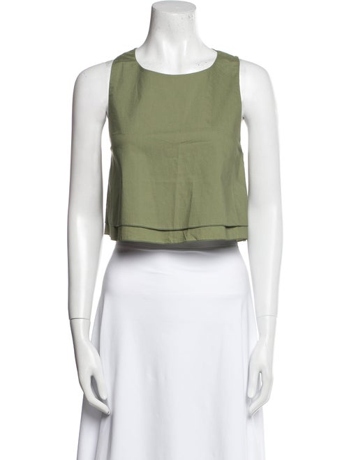 Apiece Apart Scoop Neck Sleeveless Crop Top