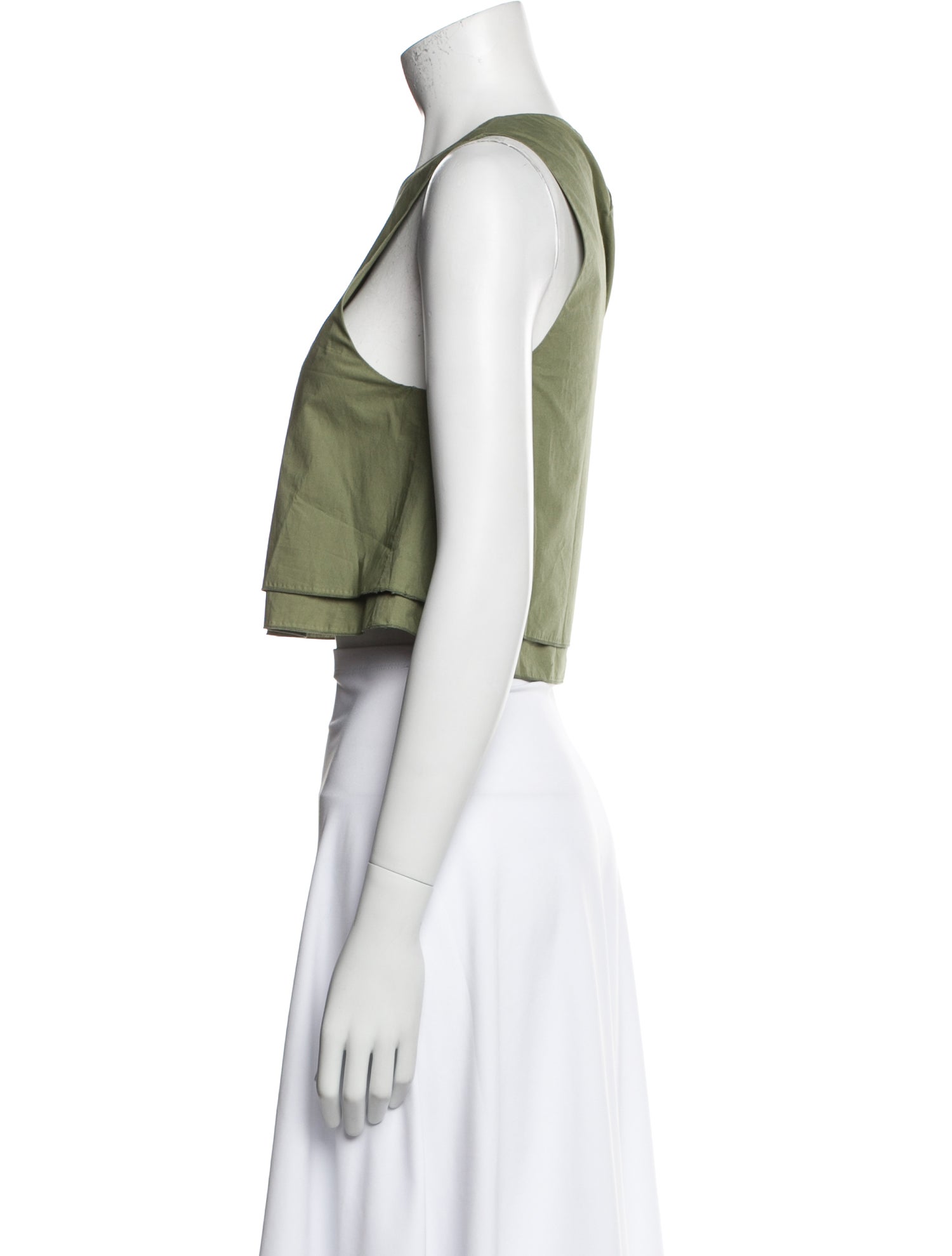 Apiece Apart Scoop Neck Sleeveless Crop Top