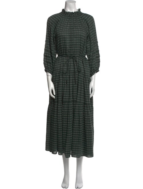 Apiece Apart Plaid Print Long Dress