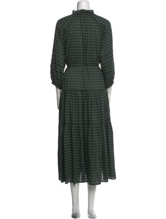 Apiece Apart Plaid Print Long Dress