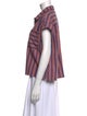 Apiece Apart Striped Short Sleeve Button-Up Top