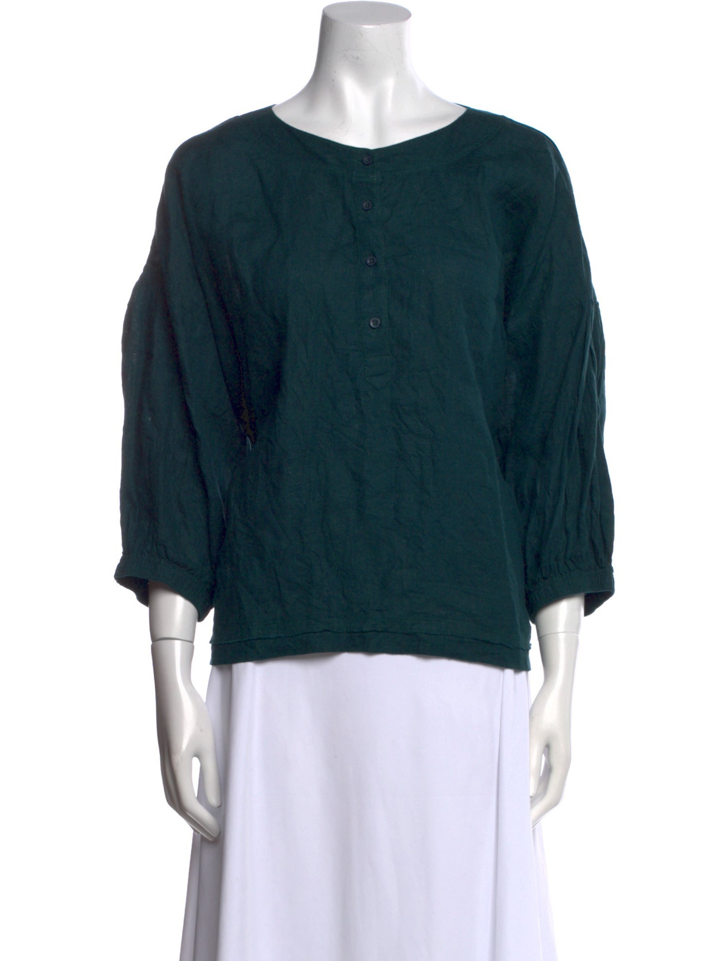 Apiece Apart Linen Bateau Neckline Top