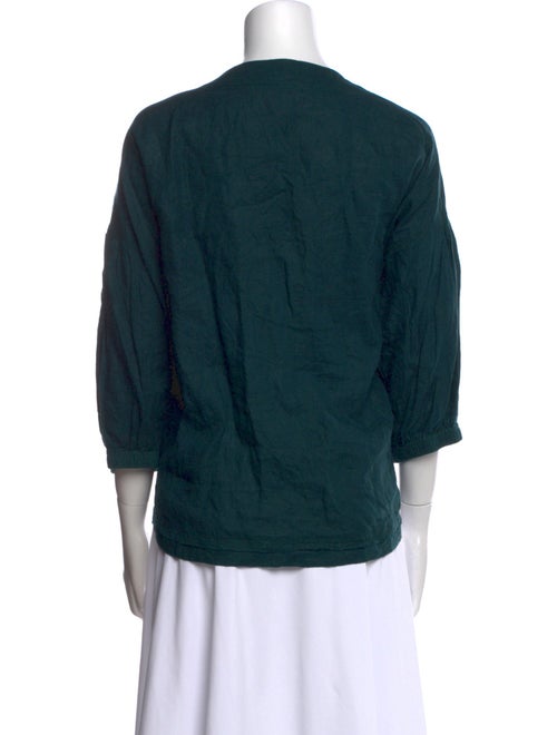 Apiece Apart Linen Bateau Neckline Top