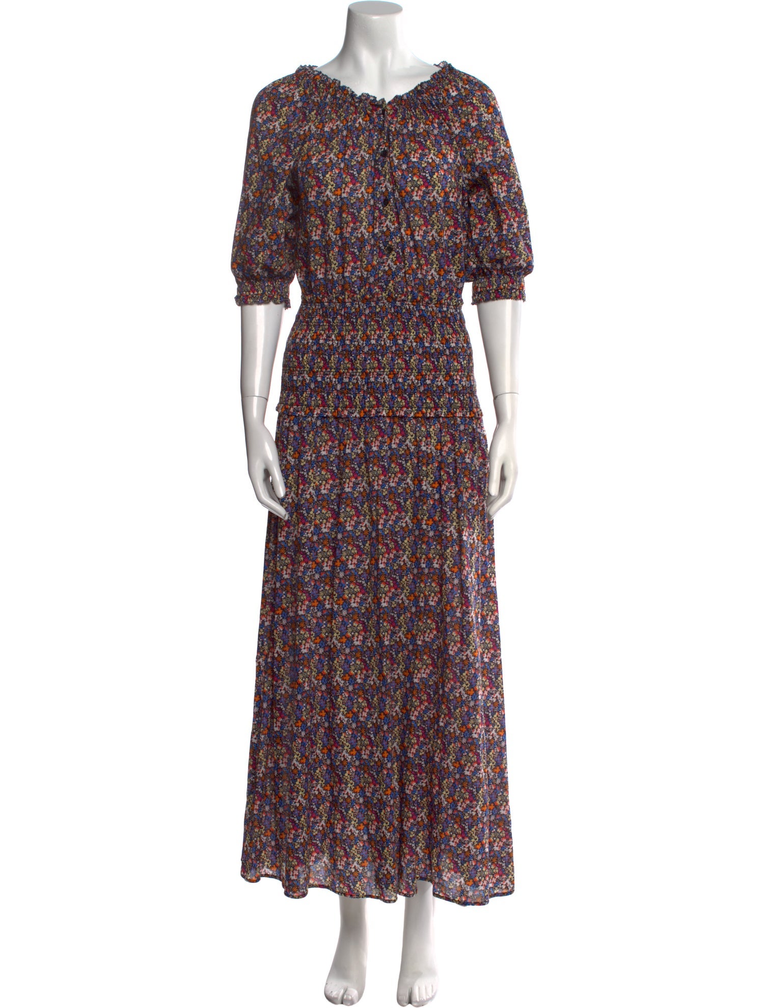 Apiece Apart Floral Print Long Dress