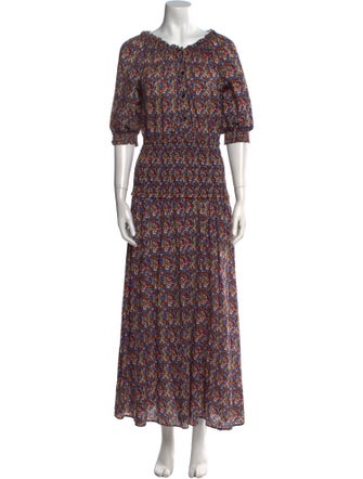 Apiece Apart Floral Print Long Dress