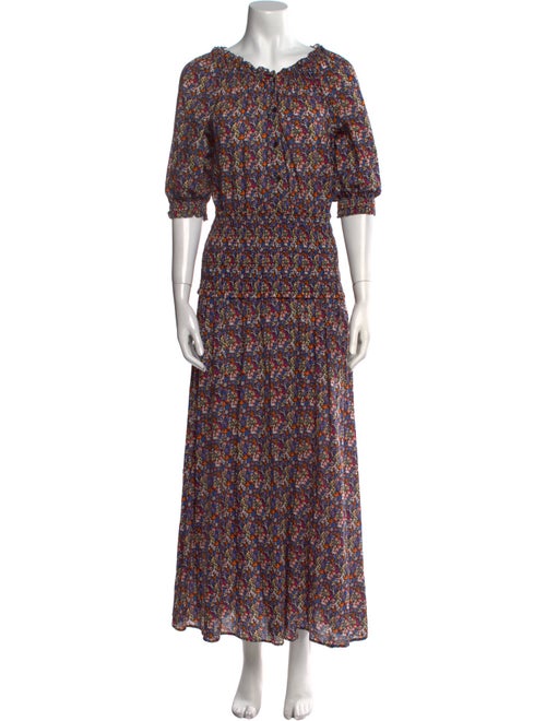 Apiece Apart Floral Print Long Dress