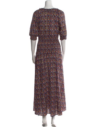 Apiece Apart Floral Print Long Dress