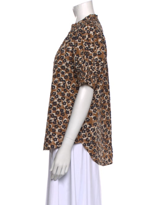 Apiece Apart Printed Crew Neck Blouse