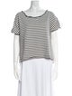 Apiece Apart Striped Bateau Neckline T-Shirt