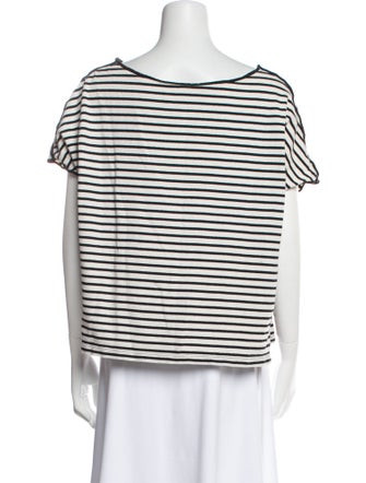 Apiece Apart Striped Bateau Neckline T-Shirt
