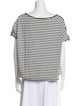 Apiece Apart Striped Bateau Neckline T-Shirt