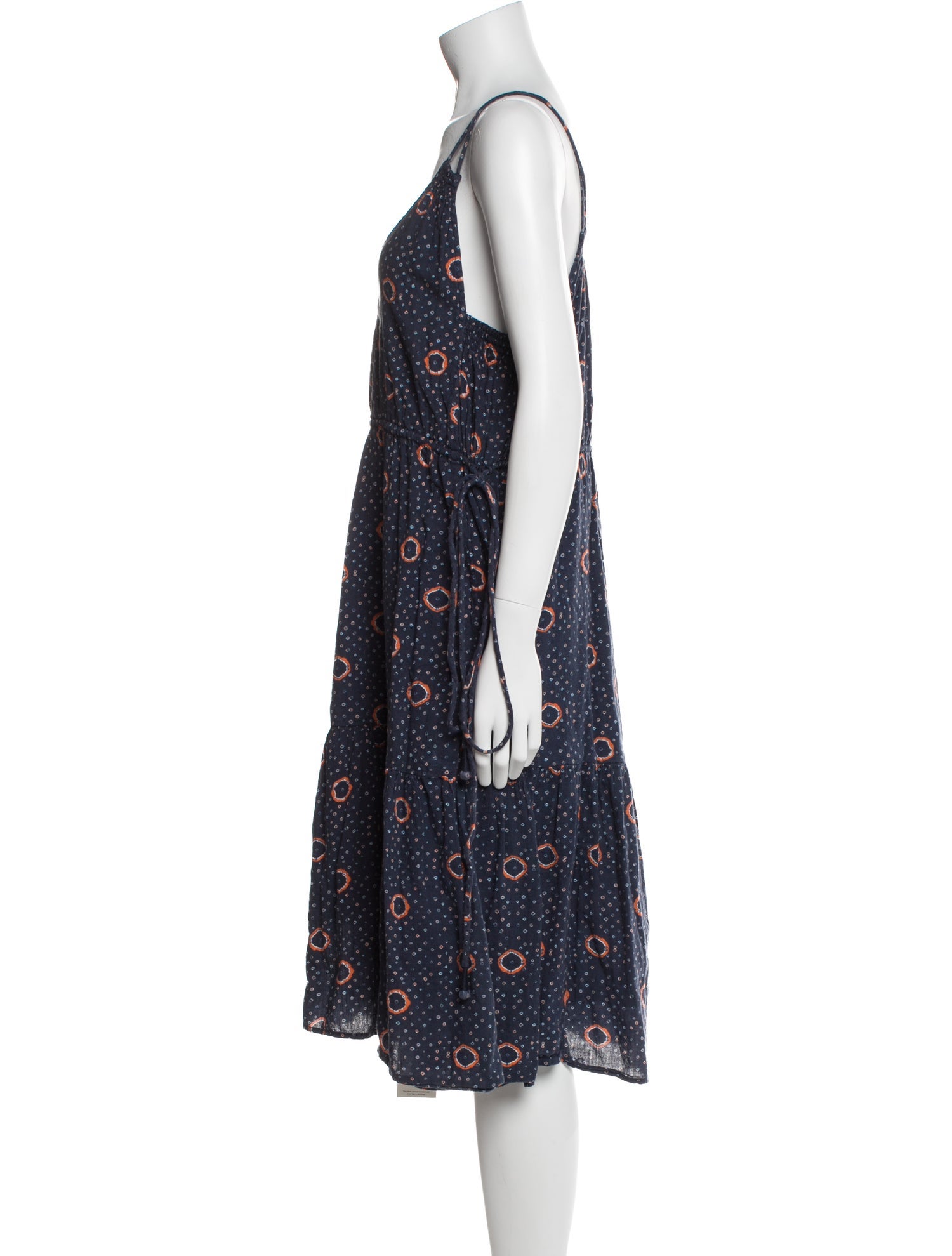 Apiece Apart Polka Dot Print Knee-Length Dress