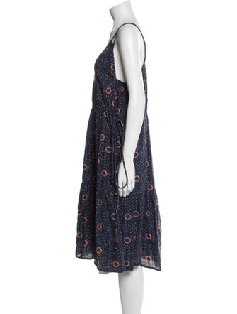 Apiece Apart Polka Dot Print Knee-Length Dress