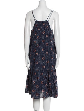 Apiece Apart Polka Dot Print Knee-Length Dress