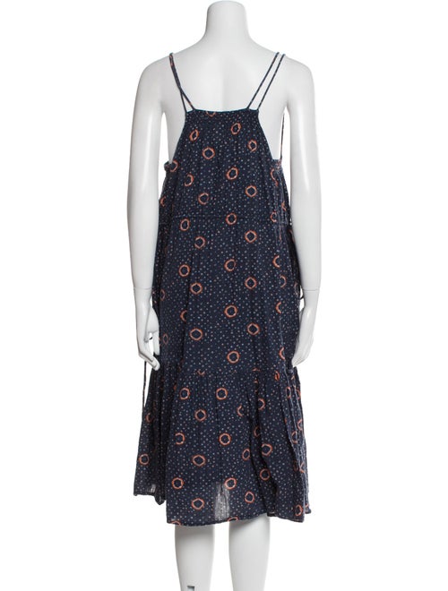 Apiece Apart Polka Dot Print Knee-Length Dress