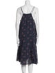 Apiece Apart Polka Dot Print Knee-Length Dress