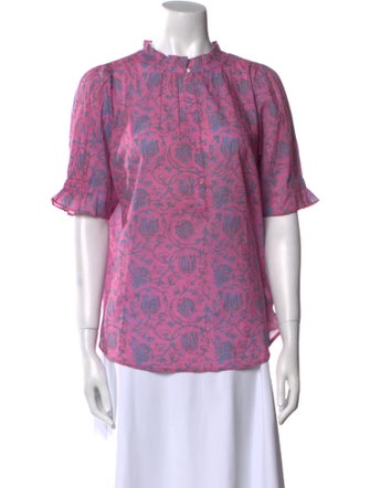 Apiece Apart Printed Crew Neck Top