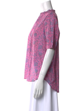 Apiece Apart Printed Crew Neck Top