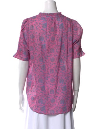 Apiece Apart Printed Crew Neck Top