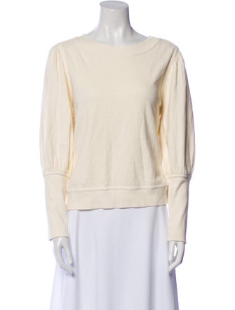 Apiece Apart Bateau Neckline Long Sleeve Sweatshirt