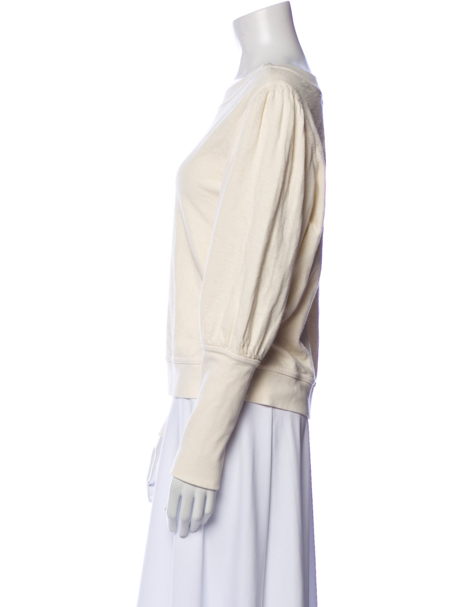 Apiece Apart Bateau Neckline Long Sleeve Sweatshirt