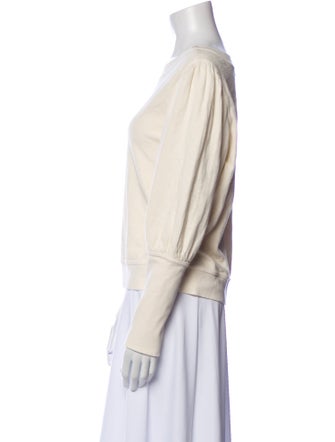 Apiece Apart Bateau Neckline Long Sleeve Sweatshirt