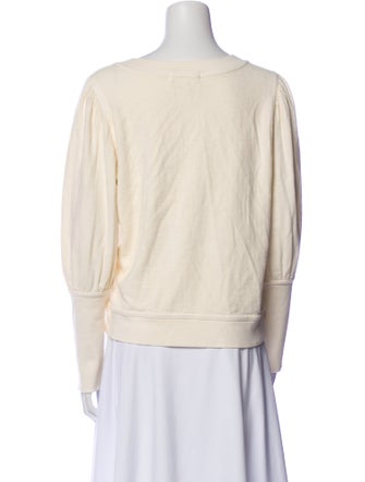 Apiece Apart Bateau Neckline Long Sleeve Sweatshirt