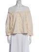 Apiece Apart Off-The-Shoulder Three-Quarter Sleeve Blouse