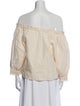 Apiece Apart Off-The-Shoulder Three-Quarter Sleeve Blouse