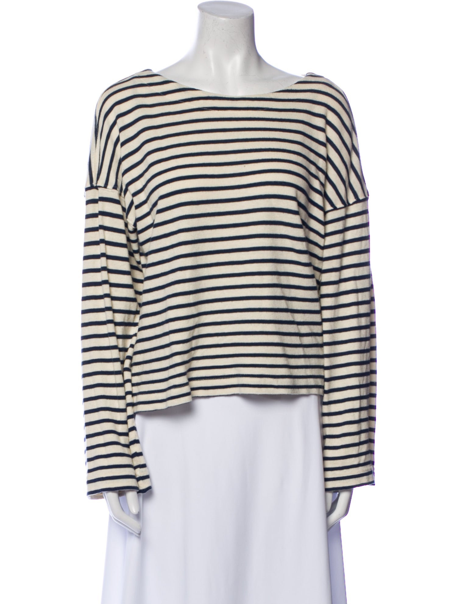 Apiece Apart Striped Scoop Neck T-Shirt