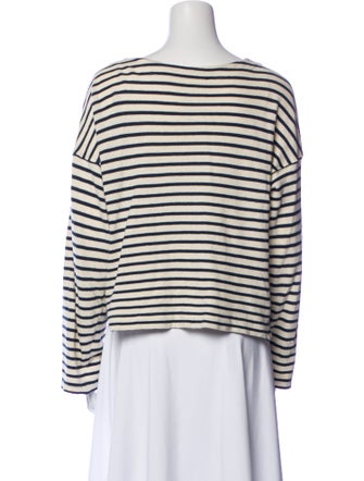 Apiece Apart Striped Scoop Neck T-Shirt