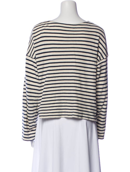 Apiece Apart Striped Scoop Neck T-Shirt