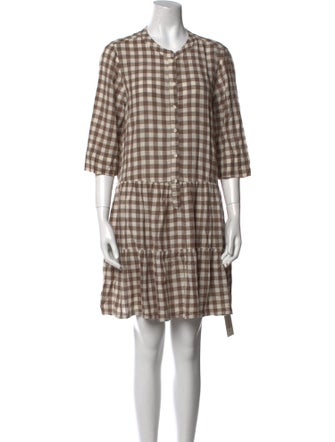 Apiece Apart Plaid Print Mini Dress