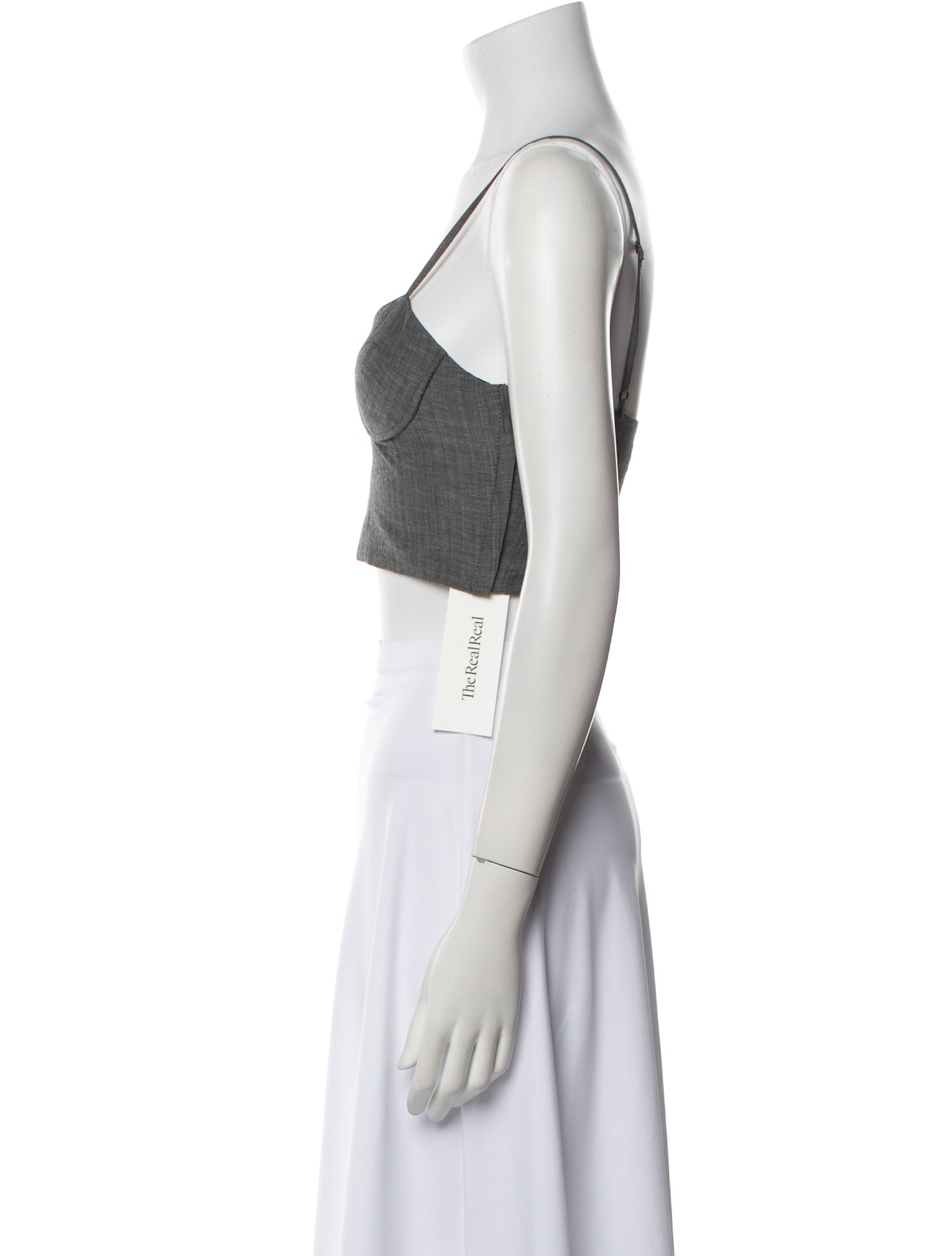 Apiece Apart Square Neckline Sleeveless Crop Top