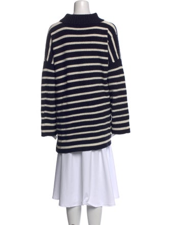 Apiece Apart Striped Mock Neck Sweater