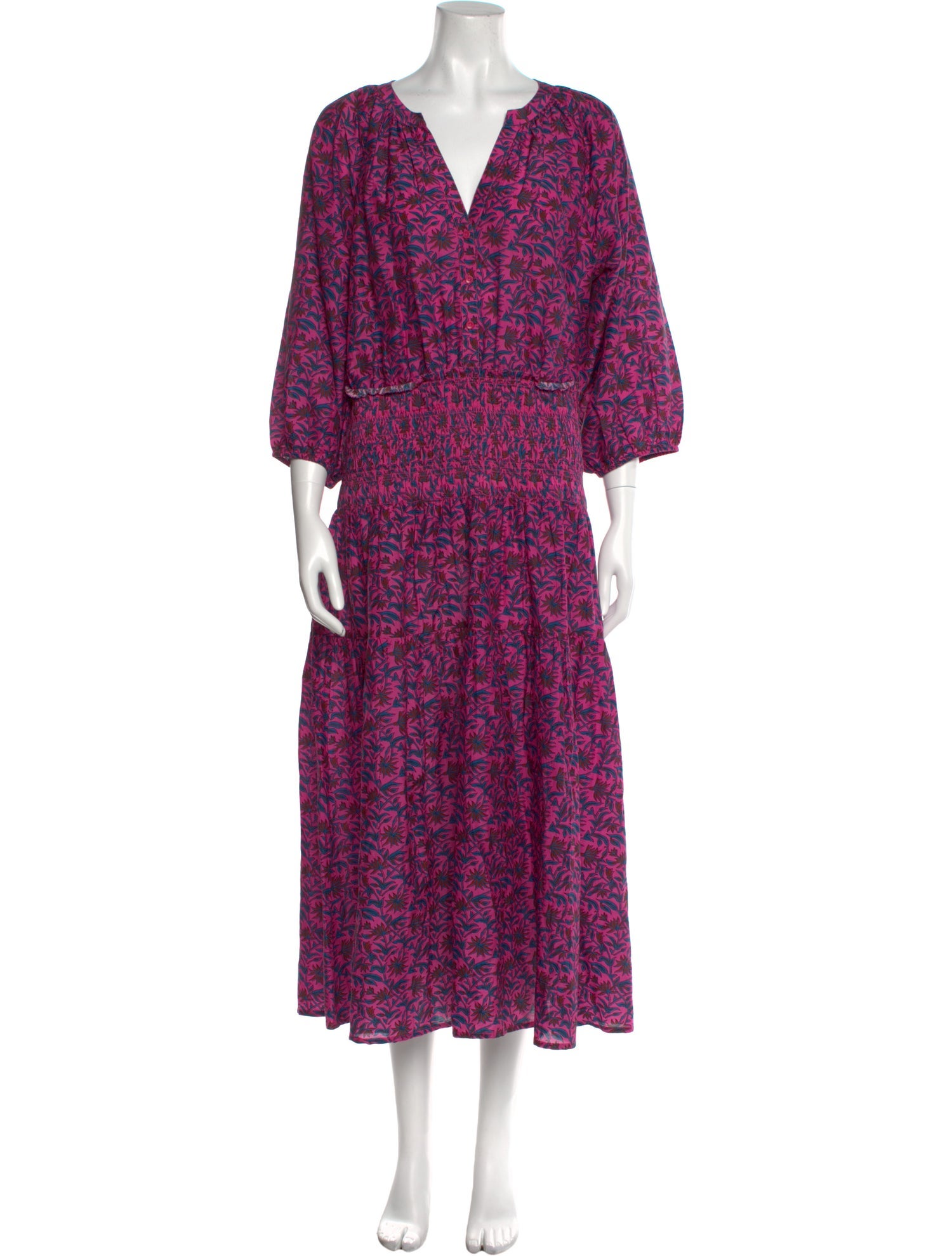 Apiece Apart Floral Print Long Dress