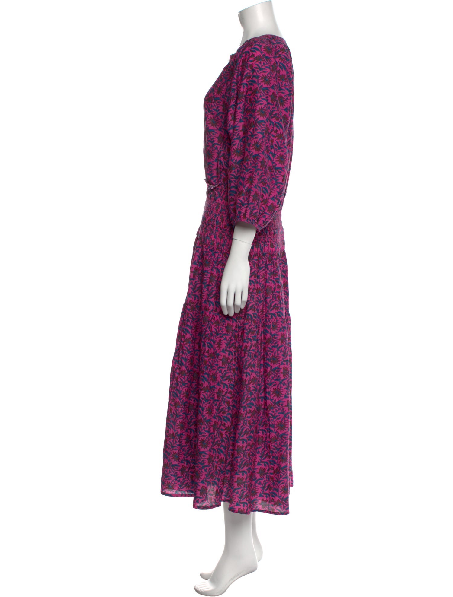 Apiece Apart Floral Print Long Dress