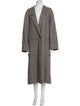 Apiece Apart Wool Houndstooth Print Faux Fur Coat