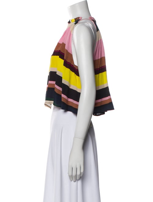 Apiece Apart Silk Striped Crop Top