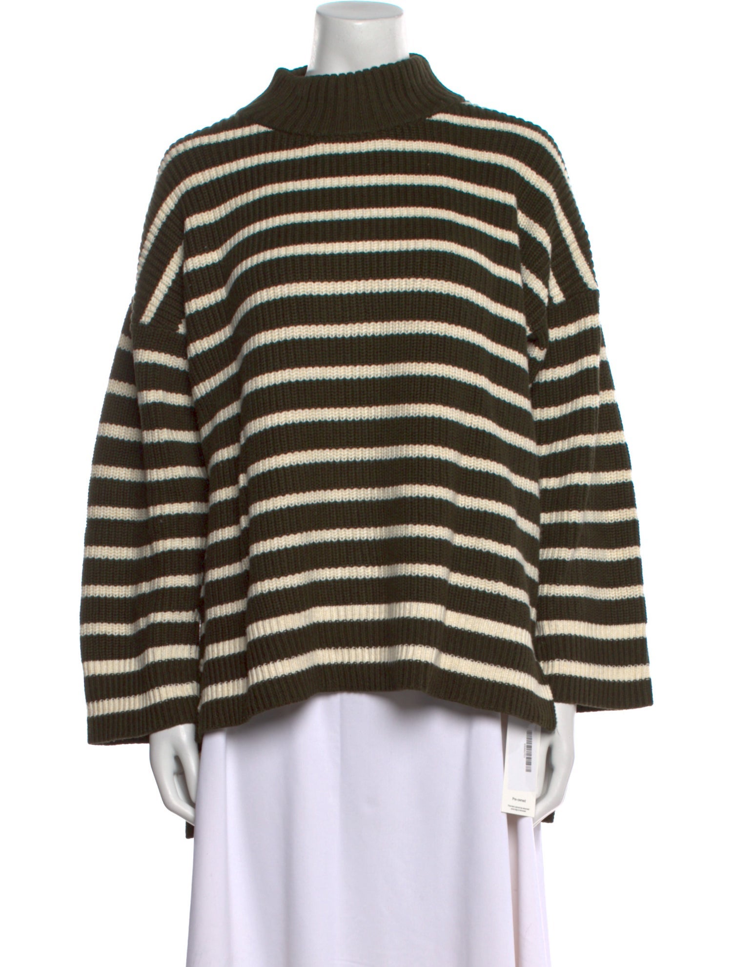 Apiece Apart Striped Mock Neck Sweater
