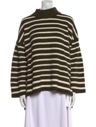 Apiece Apart Striped Mock Neck Sweater